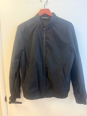Zara Women’s Black Bomber Jacket - Classic Casual Outerwear Medium